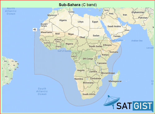 Nigeria Mux Satellite Coverage In Sub-Sahara Africa