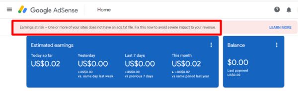 How To Fix Earning At Risk Error In Google Adsense