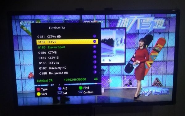 ELEVEN SPORT ON EUTELSAT 7A CHINESE MUX