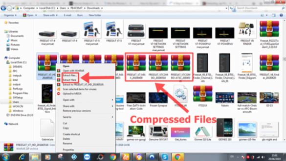 compress files on computer hdd