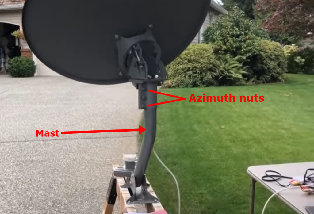 how to adjust directv satellite dish antenna