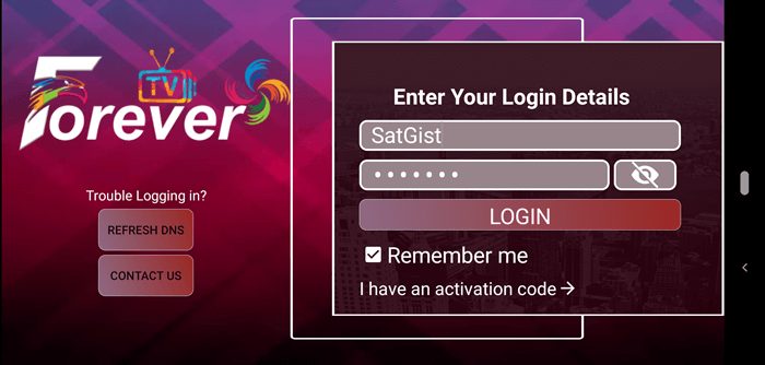 Forever IPTV APP And Activation Test Code